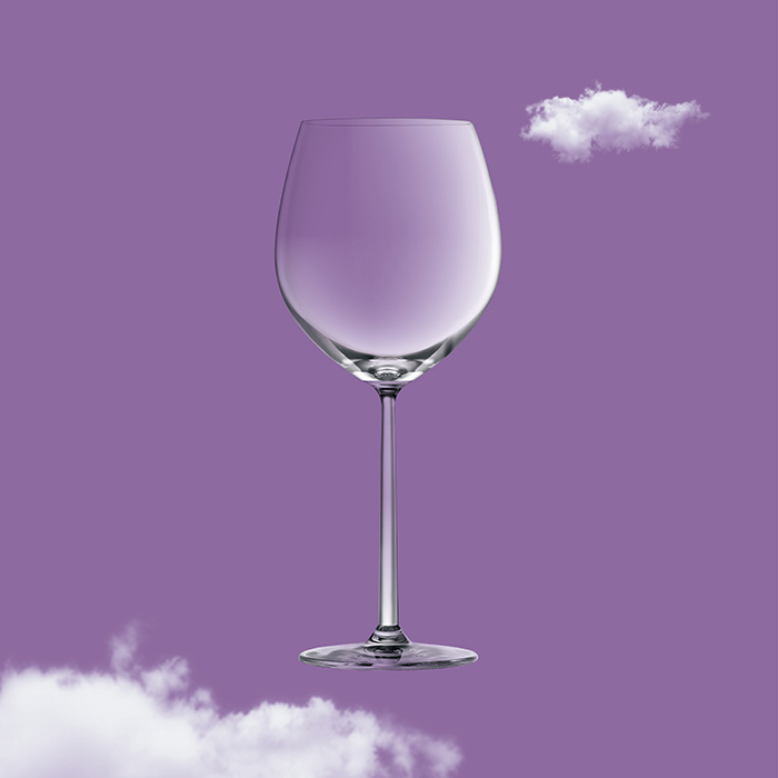 Burgundy glass